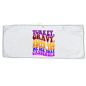 Turkey Gravy Beans And Rolls Let Me See That Casserole Large Microfiber Waffle Golf Towel