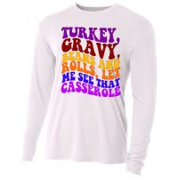 Turkey Gravy Beans And Rolls Let Me See That Casserole Cooling Performance Long Sleeve Crew