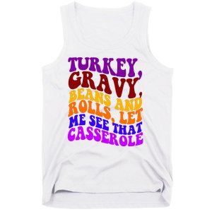 Turkey Gravy Beans And Rolls Let Me See That Casserole Tank Top