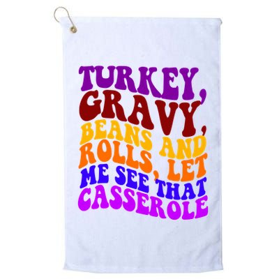 Turkey Gravy Beans And Rolls Let Me See That Casserole Golf Towel