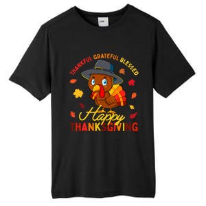 Thankful Grateful Blessed Thanksgiving Turkey Tall Fusion ChromaSoft Performance T-Shirt