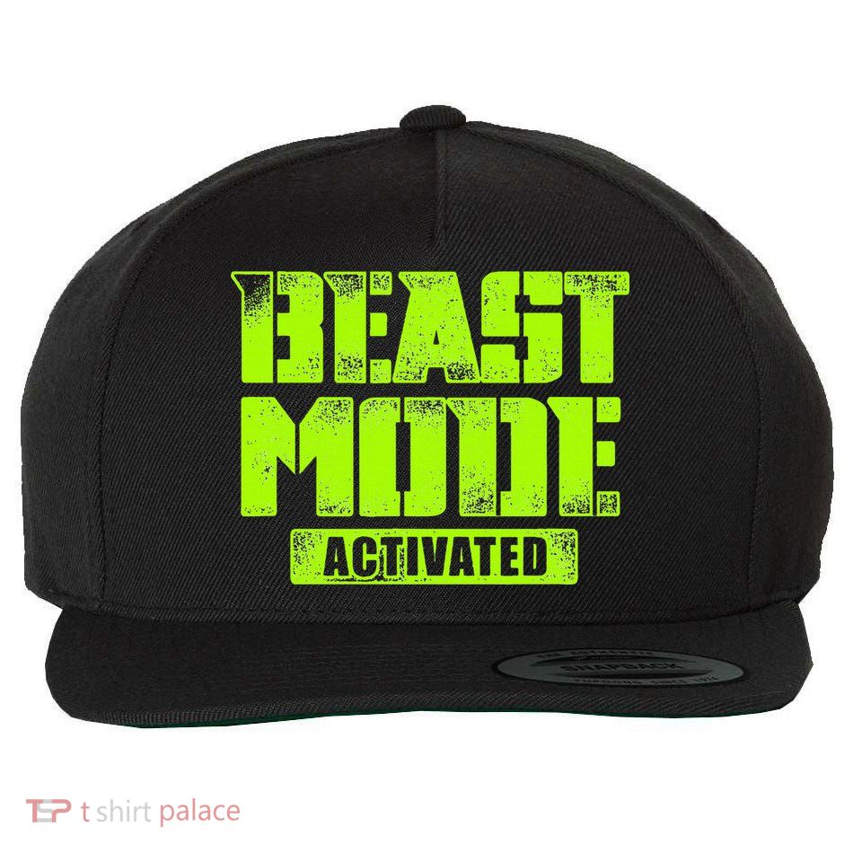 Trendy Graphic Beast Mode Activated Wool Snapback Cap