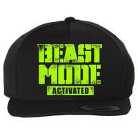 Trendy Graphic Beast Mode Activated Wool Snapback Cap