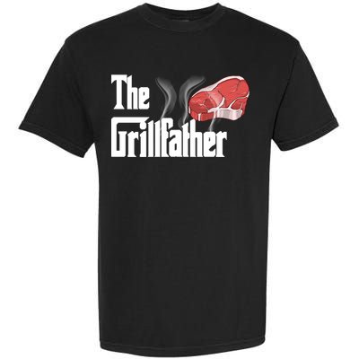 The Grillfather Bbq Grill Smoker Barbecue Grilling Gift Meaningful Gift Garment-Dyed Heavyweight T-Shirt