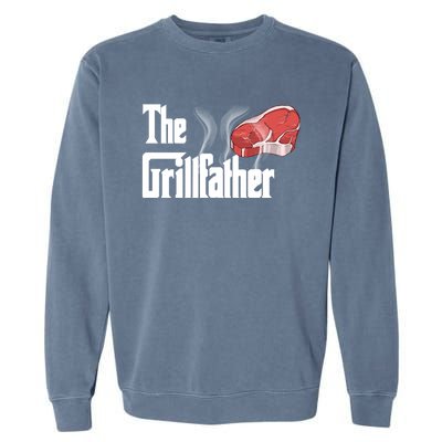 The Grillfather Bbq Grill Smoker Barbecue Grilling Gift Meaningful Gift Garment-Dyed Sweatshirt