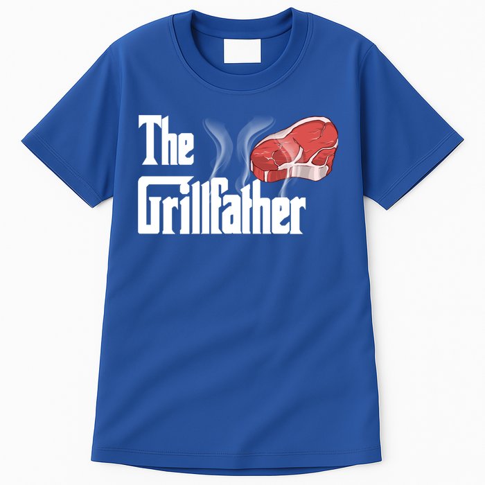 The Grillfather Bbq Grill Smoker Barbecue Grilling Gift Meaningful Gift Tall T-Shirt