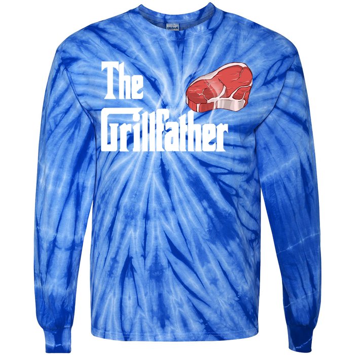 The Grillfather Bbq Grill Smoker Barbecue Grilling Gift Meaningful Gift Tie-Dye Long Sleeve Shirt