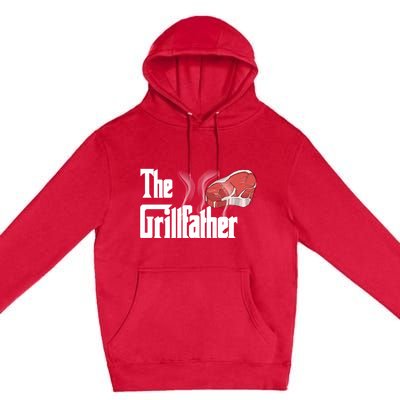 The Grillfather Bbq Grill Smoker Barbecue Grilling Gift Meaningful Gift Premium Pullover Hoodie