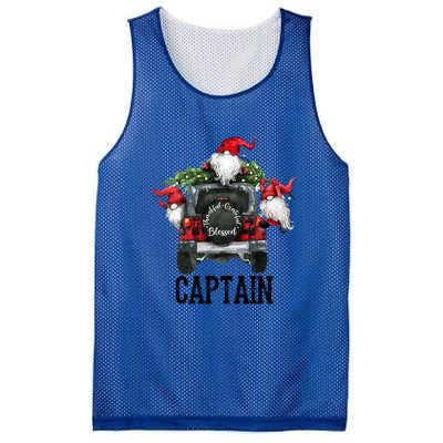 Thankful Grateful Blessed Captain Grandpa Gift Meaningful Gift Mesh Reversible Basketball Jersey Tank