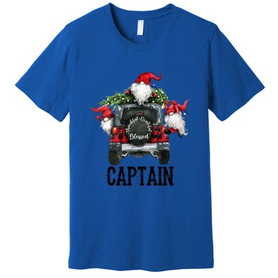 Thankful Grateful Blessed Captain Grandpa Gift Meaningful Gift Premium T-Shirt