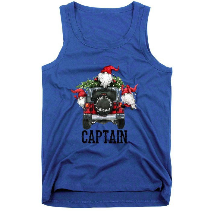 Thankful Grateful Blessed Captain Grandpa Gift Meaningful Gift Tank Top