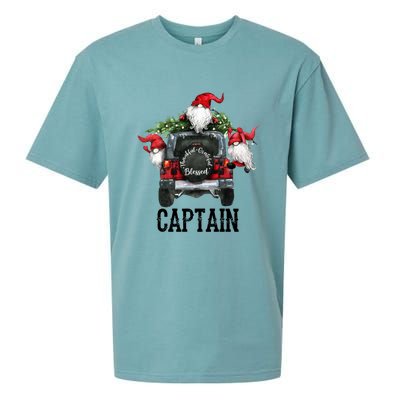 Thankful Grateful Blessed Captain Grandpa Gift Meaningful Gift Sueded Cloud Jersey T-Shirt