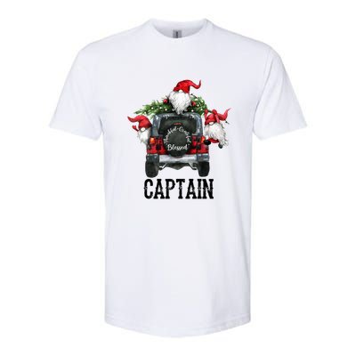 Thankful Grateful Blessed Captain Grandpa Gift Meaningful Gift Softstyle CVC T-Shirt