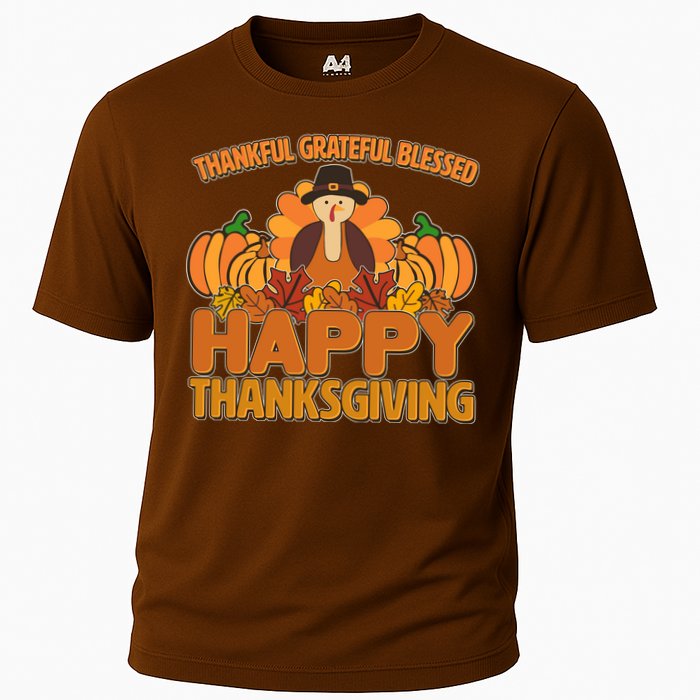 Thankful Grateful Blessed Happy Thanksgiving Turkey Performance Shirt