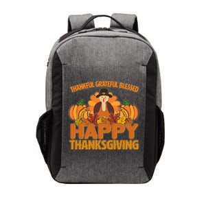 Thankful Grateful Blessed Happy Thanksgiving Turkey Vector Backpack