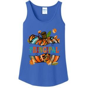 Thankful Grateful Blessed Principal Graphic Pumpkin Autumn Gift Ladies Essential Tank