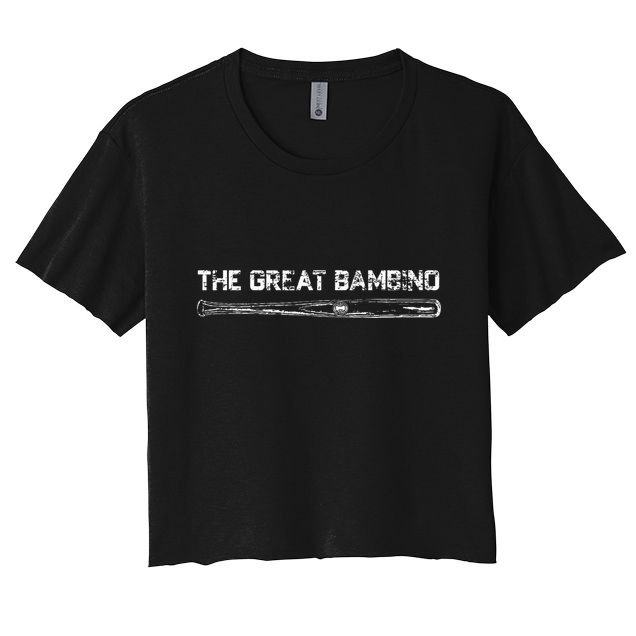 The Great Bambino Baseball Legend Sports Gift Light Crop Top