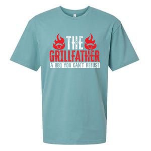 The Grillfather Bbq Grilling Grillmaster Barbecue Cute Gift Sueded Cloud Jersey T-Shirt