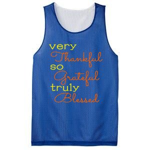 Thankful Grateful Blessed Fall Autumn Color Christian Cute Gift Mesh Reversible Basketball Jersey Tank