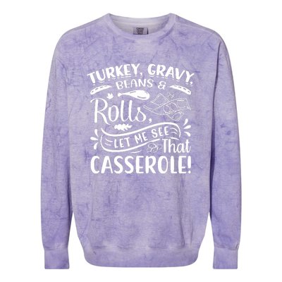 Turkey Gravy Beans & Rolls For Thanksgiving Colorblast Crewneck Sweatshirt