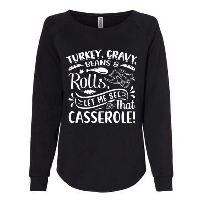 Turkey Gravy Beans & Rolls For Thanksgiving Womens California Wash Sweatshirt