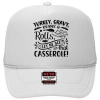 Turkey Gravy Beans & Rolls For Thanksgiving High Crown Mesh Back Trucker Hat