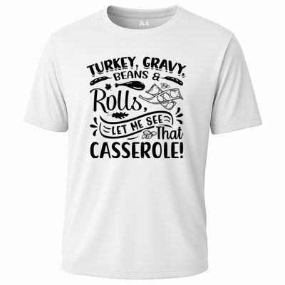 Turkey Gravy Beans & Rolls For Thanksgiving Cooling Performance Crew T-Shirt