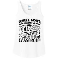 Turkey Gravy Beans & Rolls For Thanksgiving Ladies Essential Tank