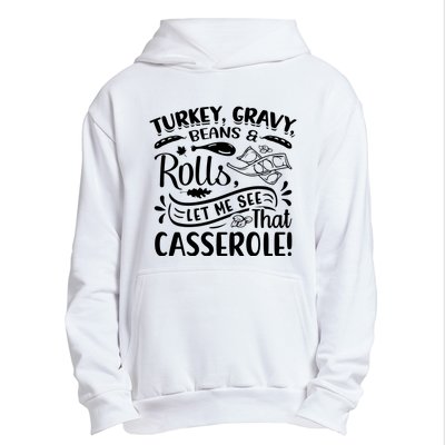 Turkey Gravy Beans & Rolls For Thanksgiving Urban Pullover Hoodie