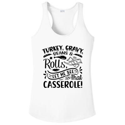 Turkey Gravy Beans & Rolls For Thanksgiving Ladies PosiCharge Competitor Racerback Tank