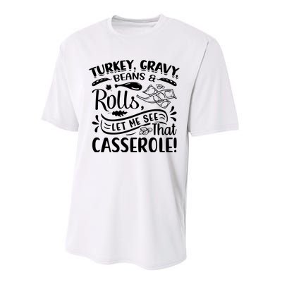 Turkey Gravy Beans & Rolls For Thanksgiving Performance Sprint T-Shirt