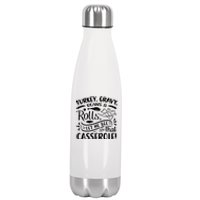 Turkey Gravy Beans & Rolls For Thanksgiving Stainless Steel Insulated Water Bottle