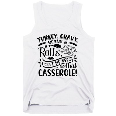 Turkey Gravy Beans & Rolls For Thanksgiving Tank Top