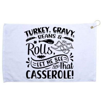 Turkey Gravy Beans & Rolls For Thanksgiving Grommeted Golf Towel