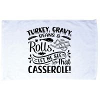 Turkey Gravy Beans & Rolls For Thanksgiving Microfiber Hand Towel