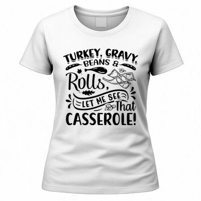 Turkey Gravy Beans & Rolls For Thanksgiving Women's T-Shirt