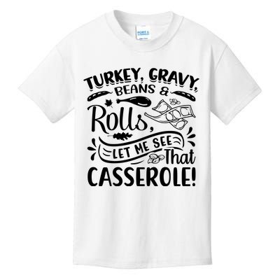 Turkey Gravy Beans & Rolls For Thanksgiving Kids T-Shirt