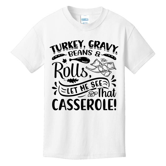 Turkey Gravy Beans & Rolls For Thanksgiving Kids T-Shirt