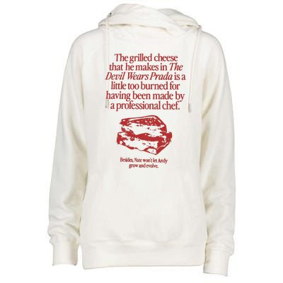 The Grilled Cheese From The Devil Wears Prada Is Burned Womens Funnel Neck Pullover Hood