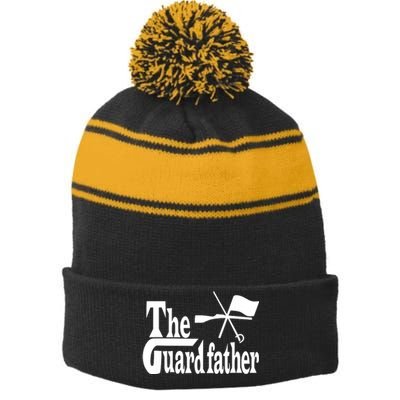 The Guardfather Color Guard Color Stripe Pom Pom Beanie