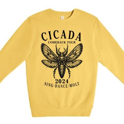 The Great Cicada Comeback 2024 Insect Invasion Cicadas Premium Crewneck Sweatshirt