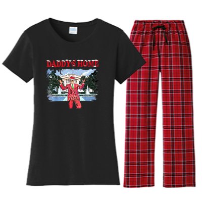 Trump Girl Christmas 2024 Daddys Home Women's Flannel Pajama Set