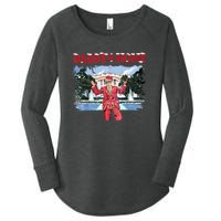 Trump Girl Christmas 2024 Daddys Home Women's Perfect Tri Tunic Long Sleeve Shirt