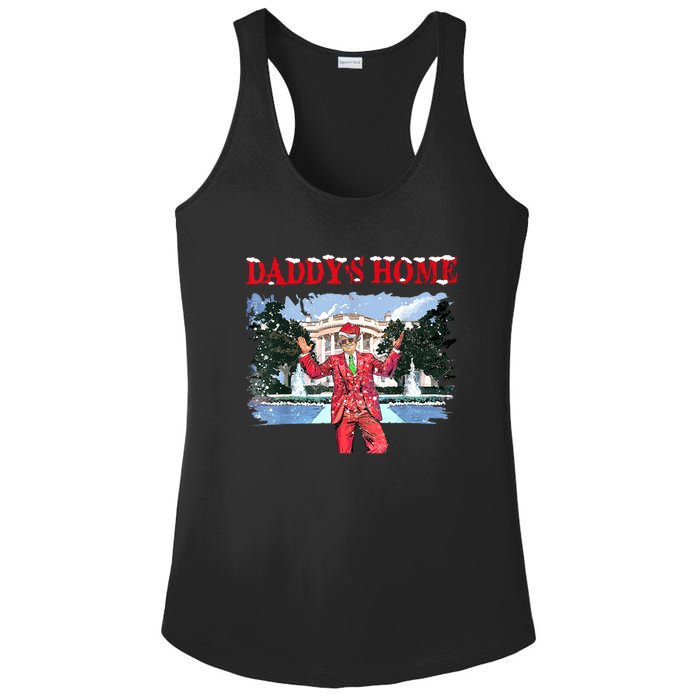 Trump Girl Christmas 2024 Daddys Home Ladies PosiCharge Competitor Racerback Tank