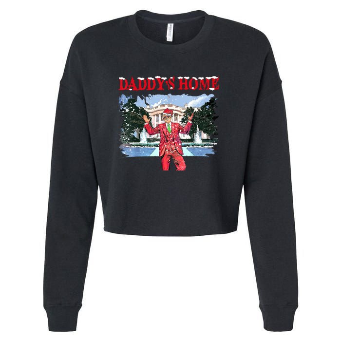 Trump Girl Christmas 2024 Daddys Home Cropped Pullover Crew