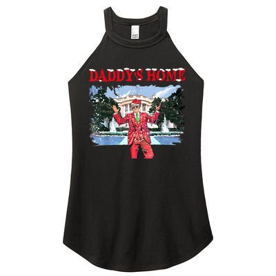 Trump Girl Christmas 2024 Daddys Home Women's Perfect Tri Rocker Tank