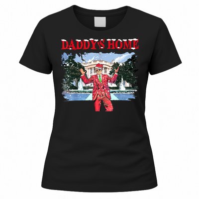 Trump Girl Christmas 2024 Daddys Home Women's T-Shirt