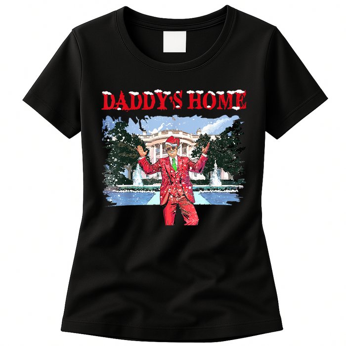 Trump Girl Christmas 2024 Daddys Home Women's T-Shirt