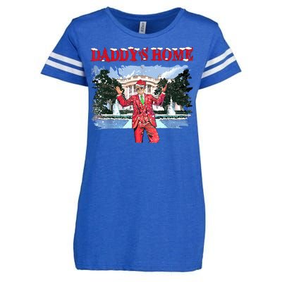 Trump Girl Christmas 2024 Daddys Home Enza Ladies Jersey Football T-Shirt