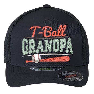 T-Ball Grandpa Cute Tee-Ball Grandchild Tball Game Day Match Flexfit Unipanel Trucker Cap